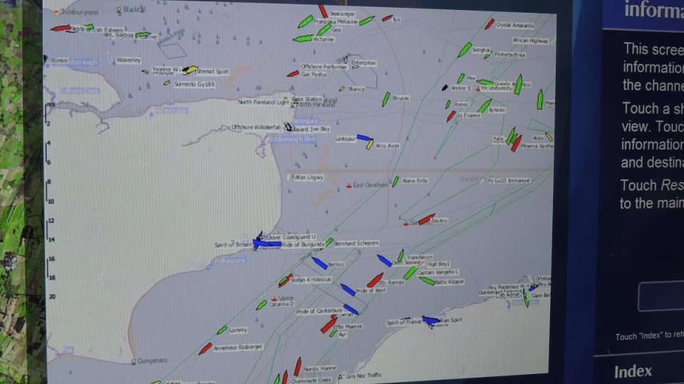 Dnešní provoz v kanálu La Manche na radaru