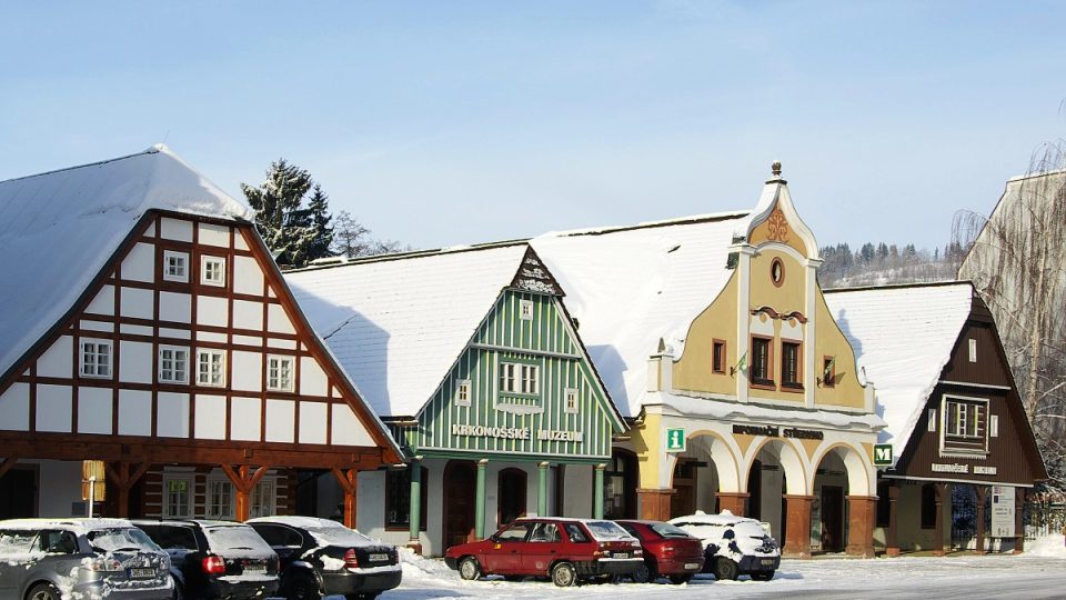 Štítové domky jsou ukázkou nejstarší zástavby města Vrchlabí