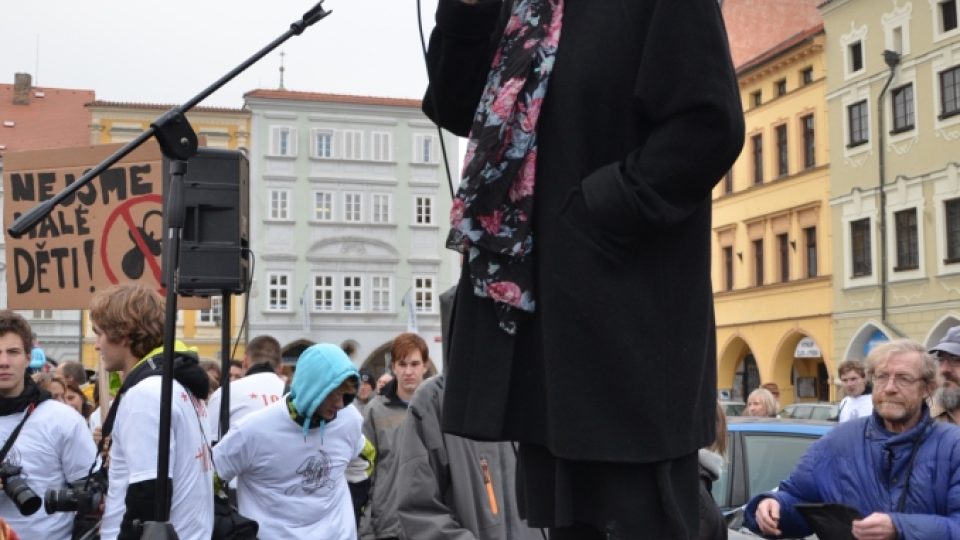 V Českých Budějovicích demonstrovalo na 1500 lidí proti komunistické radní