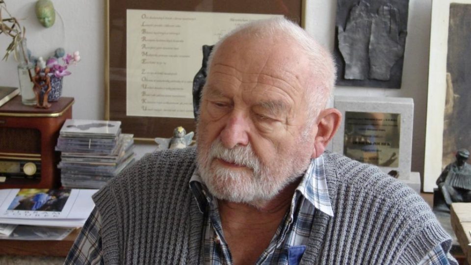 Olbram Zoubek ve svém ateléru