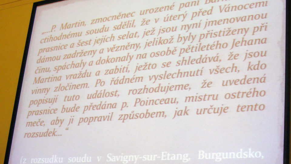 Z prezentace JUDr. Hany Müllerové, Ph.D. během Týdne ve vědě a technice AV ČR