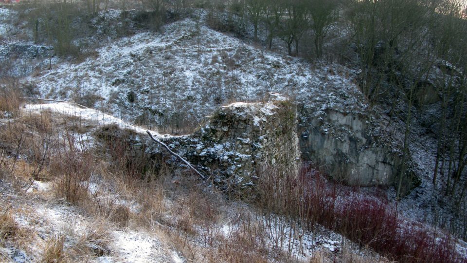 Výběr z fotografií zříceniny hradu Tetín v prosinci 2008