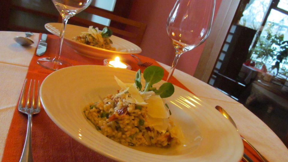 Italská kuchyně - lososový krém a rizoto s parmazánem (příprava a postup)