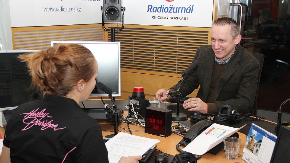 Michal Kubal s Lucií Výbornou během rozhovoru