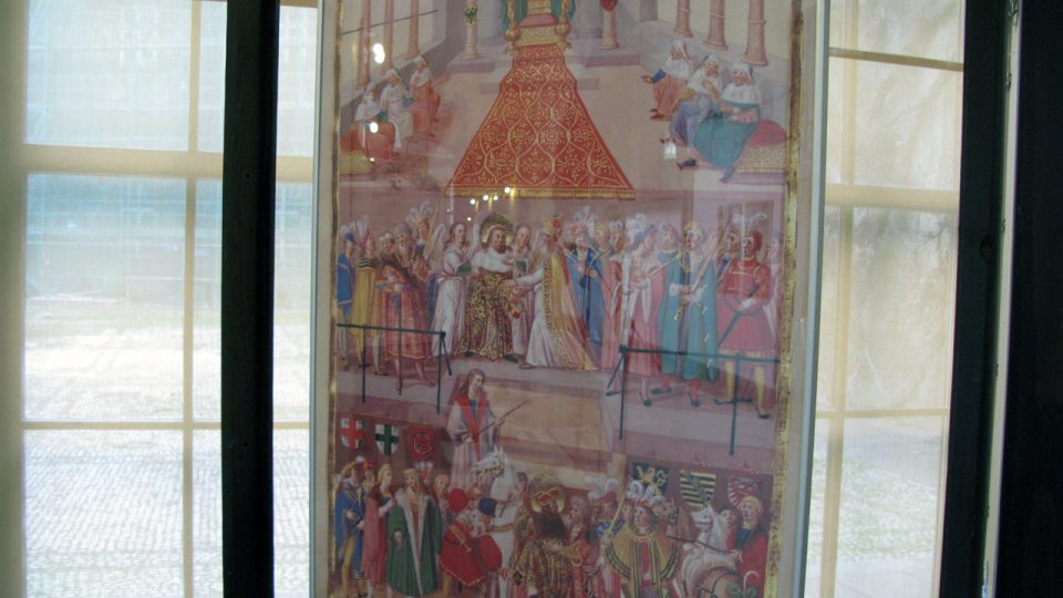 Jedna ze zvětšených iluminací ze Života sv. Václava mistra Matyáše Hutského