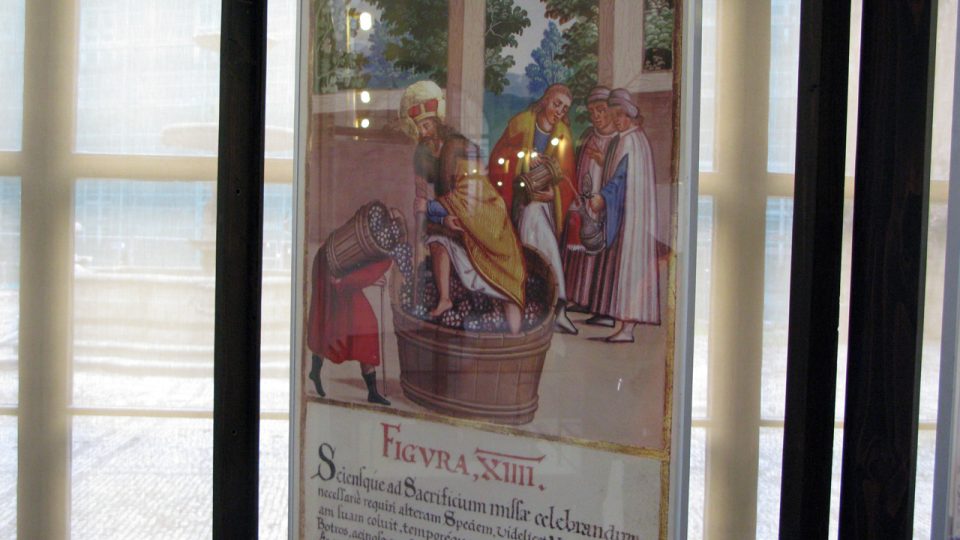 Jedna ze zvětšených iluminací ze Života sv. Václava mistra Matyáše Hutského