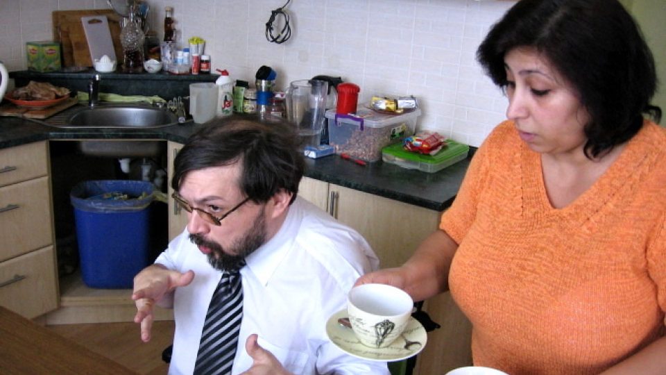 Daniel Hottmar a jeho žena Nataša doma při snídani