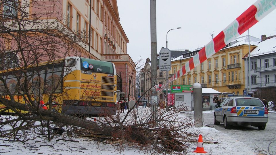 Autobusová dopravní nehoda v Českých Budějovicích