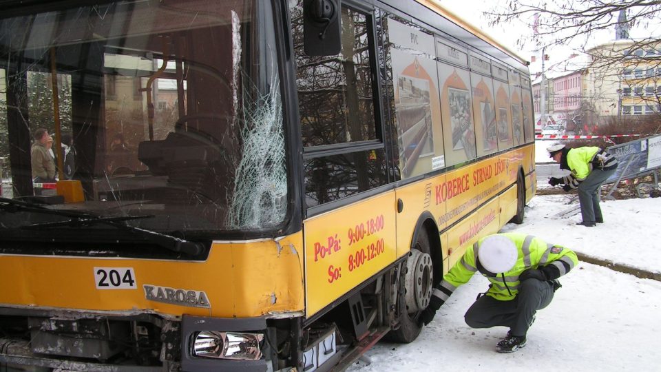 Autobusová dopravní nehoda v Českých Budějovicích