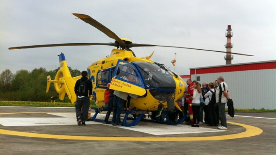 Vrtulník záchranné služby v Hradci Králové