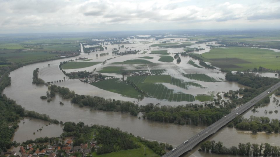 Povodně v Praze z ptačí perspektivy
