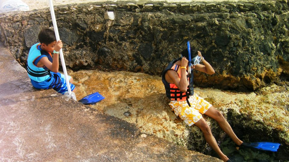 Na útesech ostrova Cozumel se dá dobře šnorchlovat