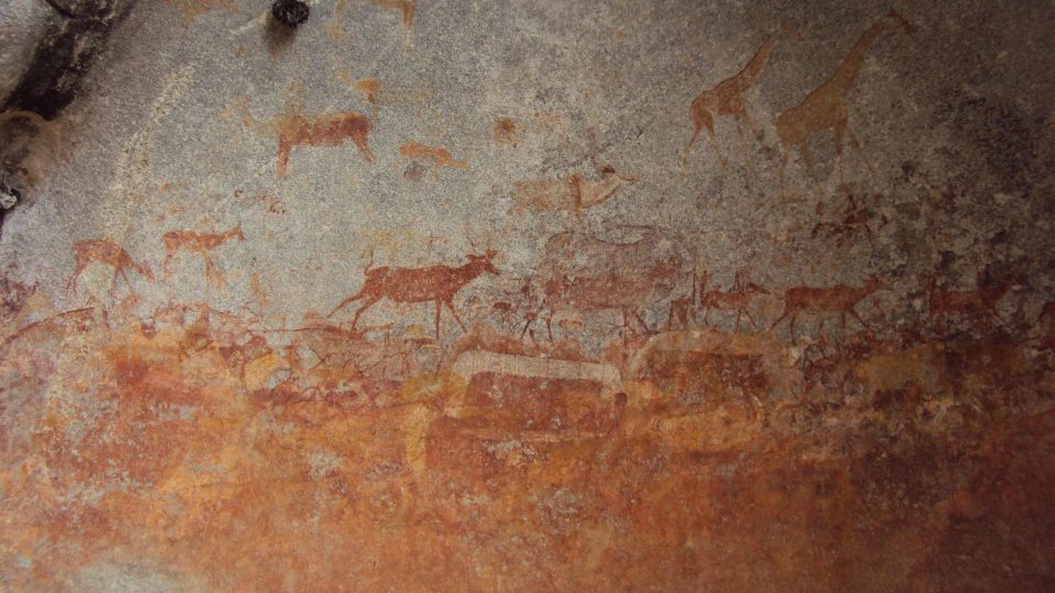 Nástěnné malby pravěkých bushmenů-Křováků