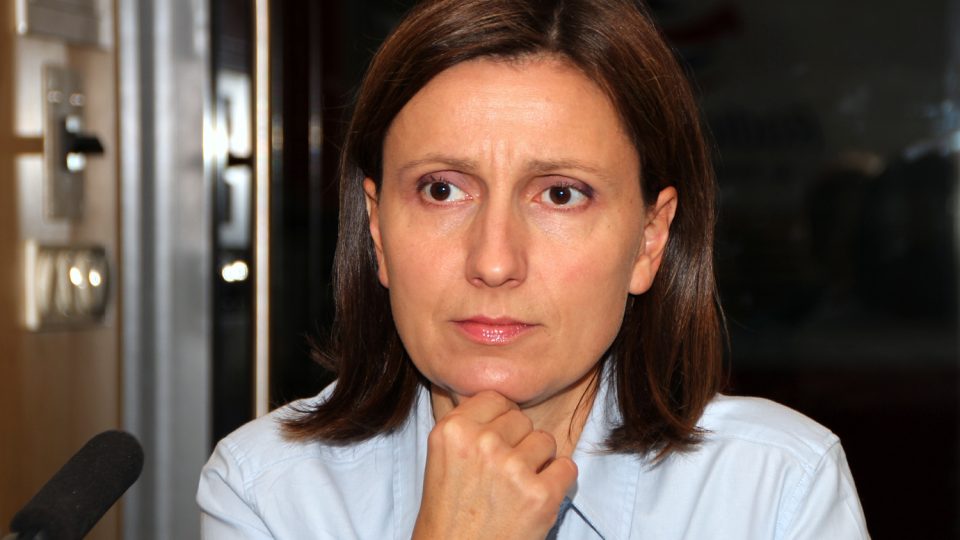 Psycholožka Barbora Wenigová před vysíláním Hosta Radiožurnálu