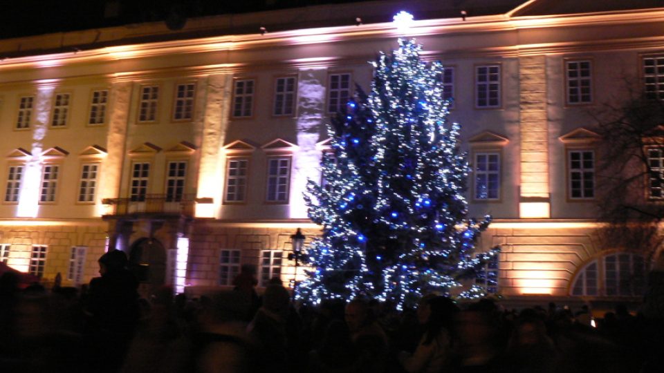 Rozsvícení vánočního stromu na teplickém náměstí