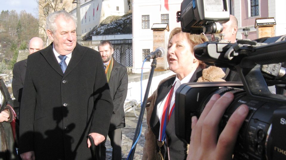 Prezident Zeman navštívil Bečov nad Teplou