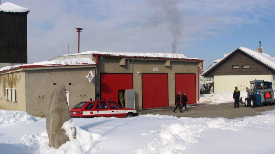 Požární stanice Frymburk v únoru 2006
