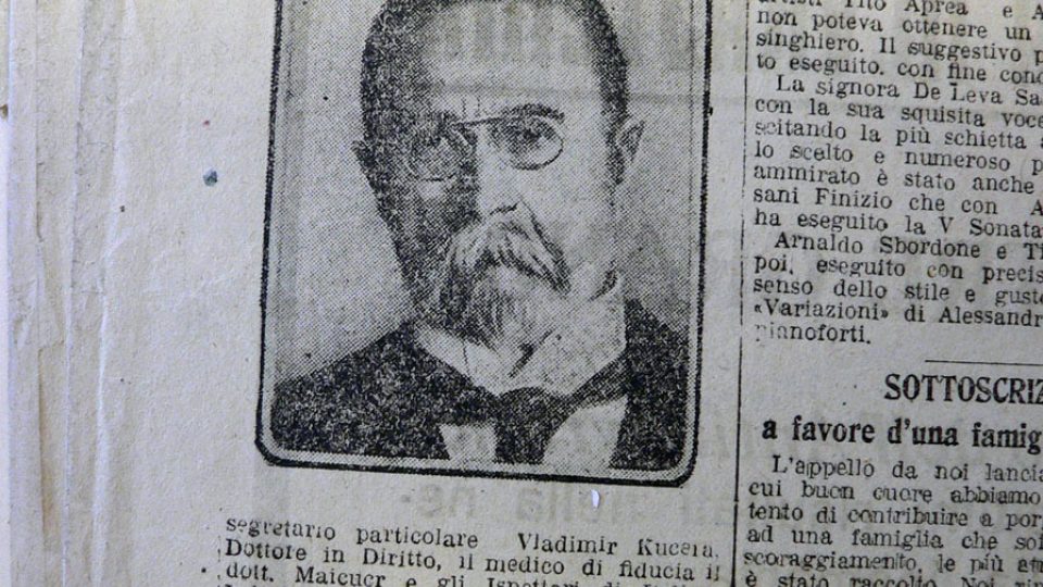 Kopie článku z deníku Il Mezzogiorno, v němž se píše o Masarykově cestě na Sicílii se zastávkou v Neapoli na začátku května 1924. Při této příležitosti prezident poskytl listu rozhovor