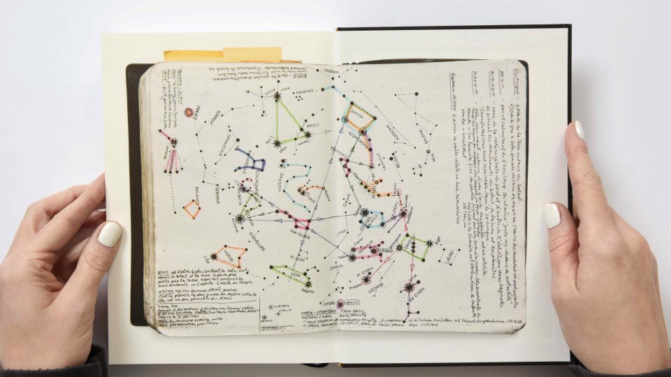 Josef Koudelka: Deníky.  Kniha přináší výběr textů z 68 deníků, které si fotograf Josef Koudelka vedl v průběhu posledních 51 let