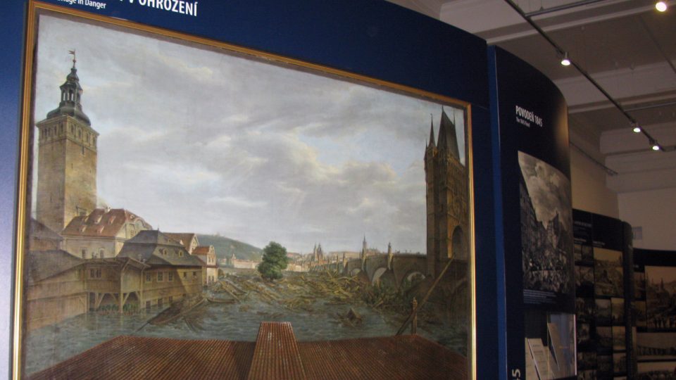 Z výstavy Historie povodní v Praze 