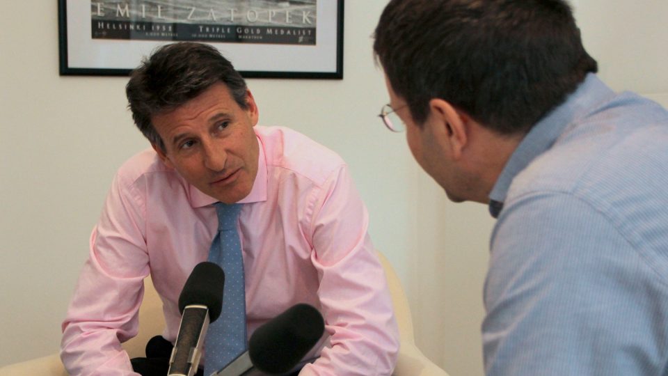 Sebastian Coe odpovídal na otázky Petra Dudka