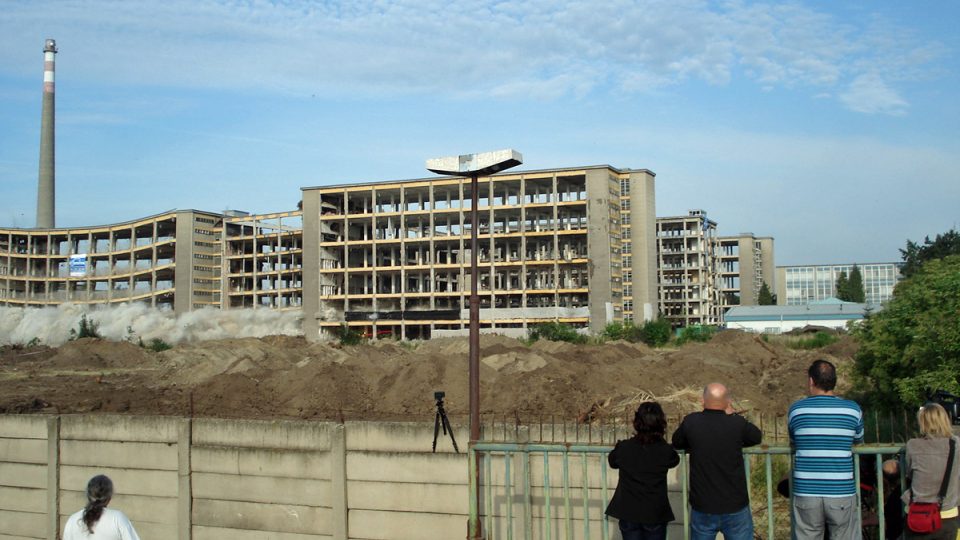 Demolice bývalých výrobních hal OP Prostějov