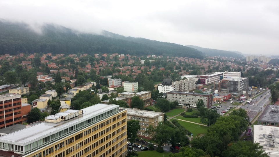 Pohled na baťovskou zástavbu rodinných domů ve Zlíně