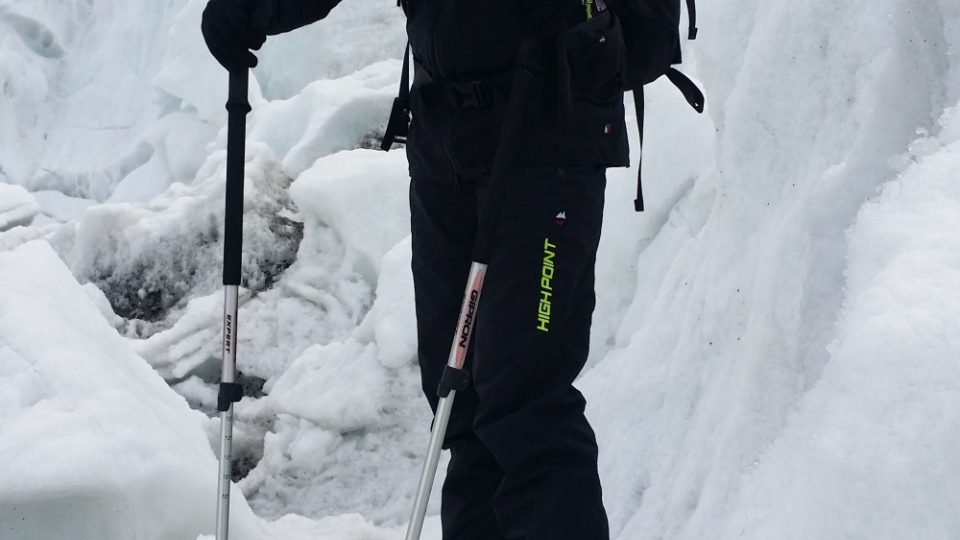 Moderátorka Lucie Výborná v ledopádu pod horou K2