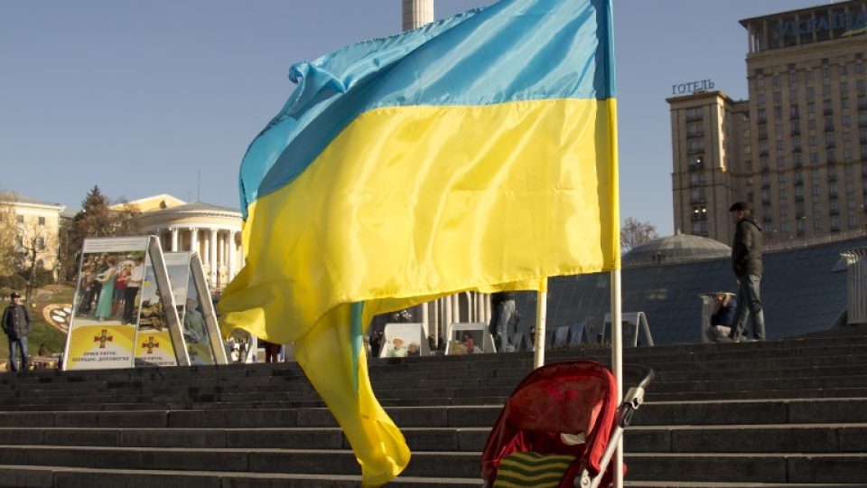 Parlamentní volby na Ukrajině. Snímek z Kyjeva 
