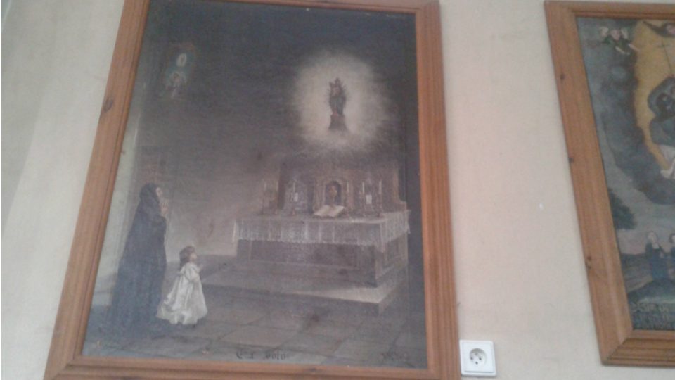 Obraz kostelu věnovali rodiče uzdravené slepé Kristýnky
