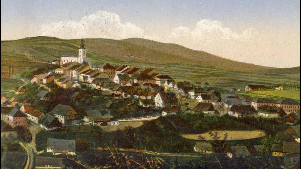 Štíty na pohlednici v roce 1924