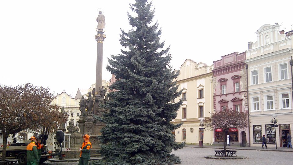 Vánoční strom na Pernštýnském náměstí v Pardubicích