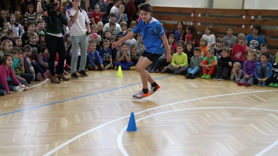 Návštěva Vavřince Hradilka ve škole v Březnici u Příbrami