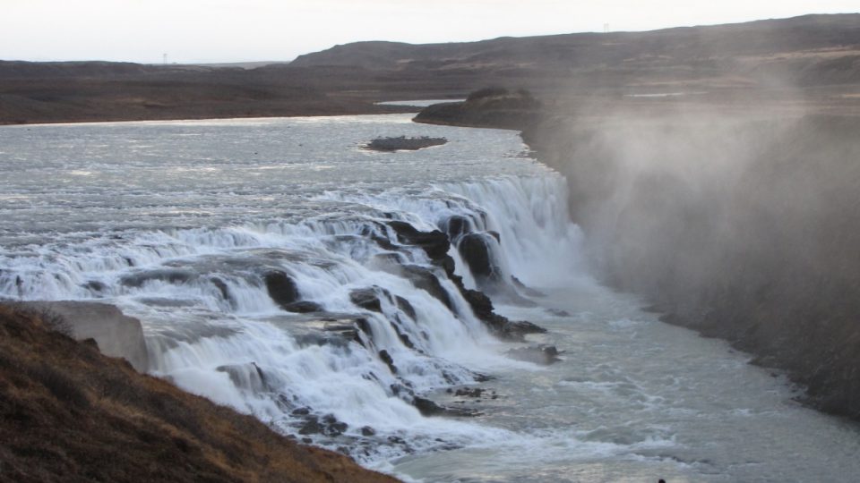 I u vodopádu Gullfoss pozor na češtinu