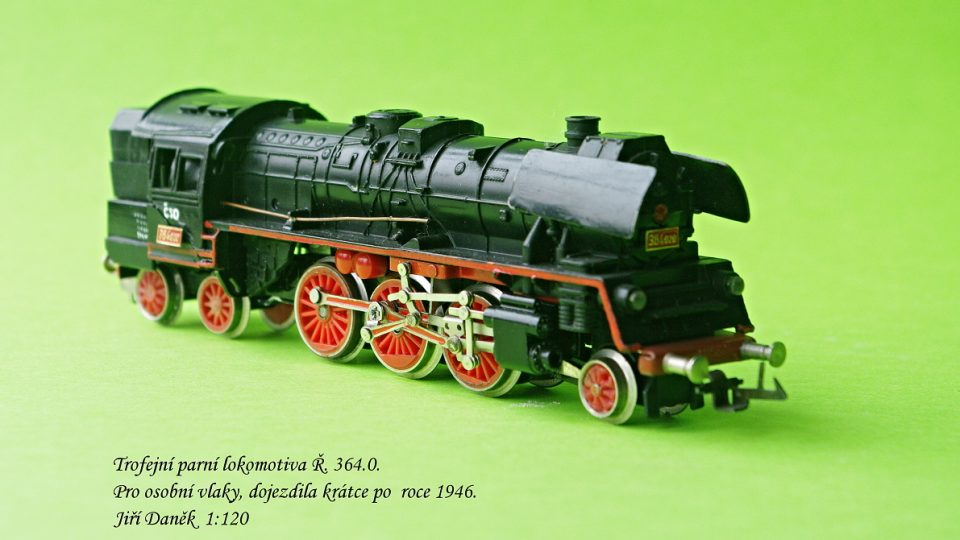 Železniční modely v měřítku 1:120 vyrobené modelářem Jiřím Daňkem z Bruntálu