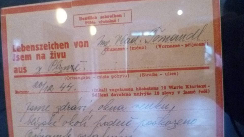 Lístek z druhé světové války
