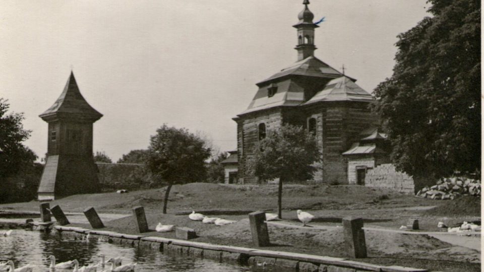 Kostel Loučená Hora - historický snímek