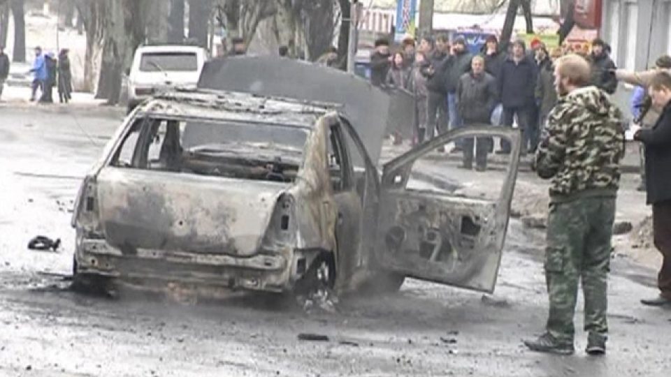 Útok na zastávku v Doněcku