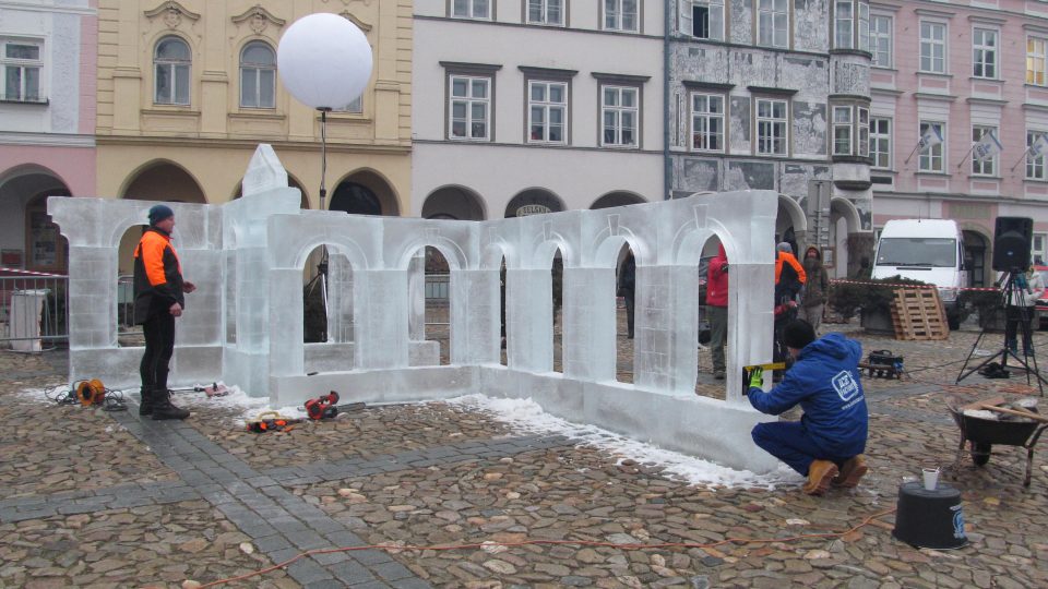 Ledové sochaření v Jindřichově Hradci