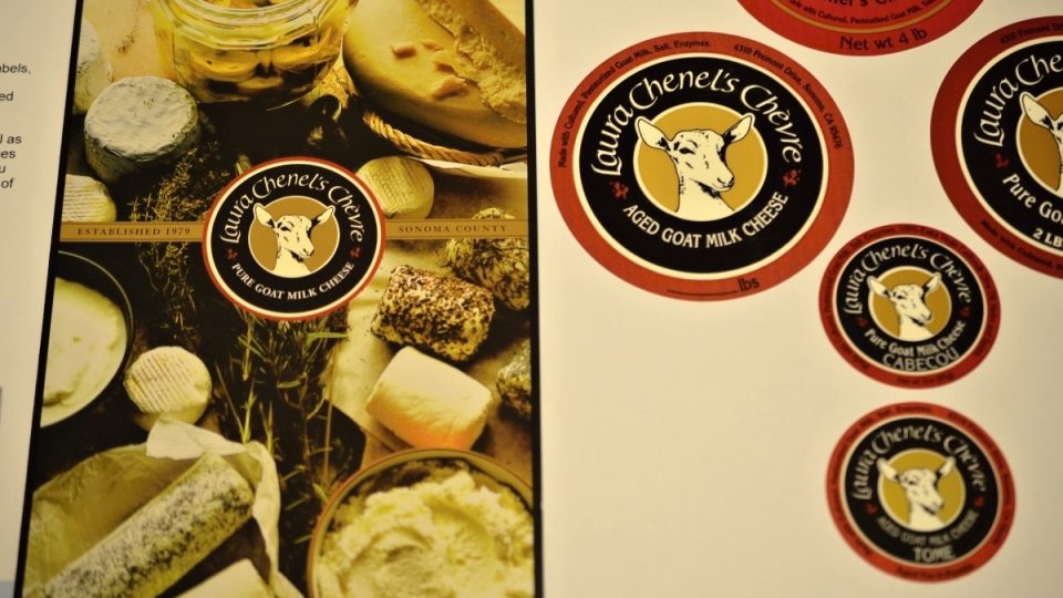 Kozí sýry - etikety z Kalifornie