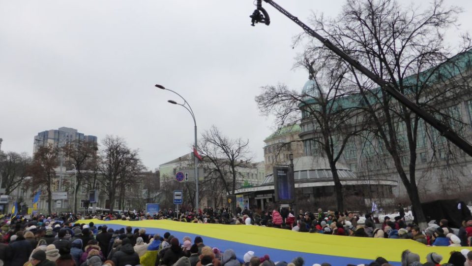 Pochod důstojnosti v Kyjevě připomněl rok od krvavého potlačení protestů na Majdanu