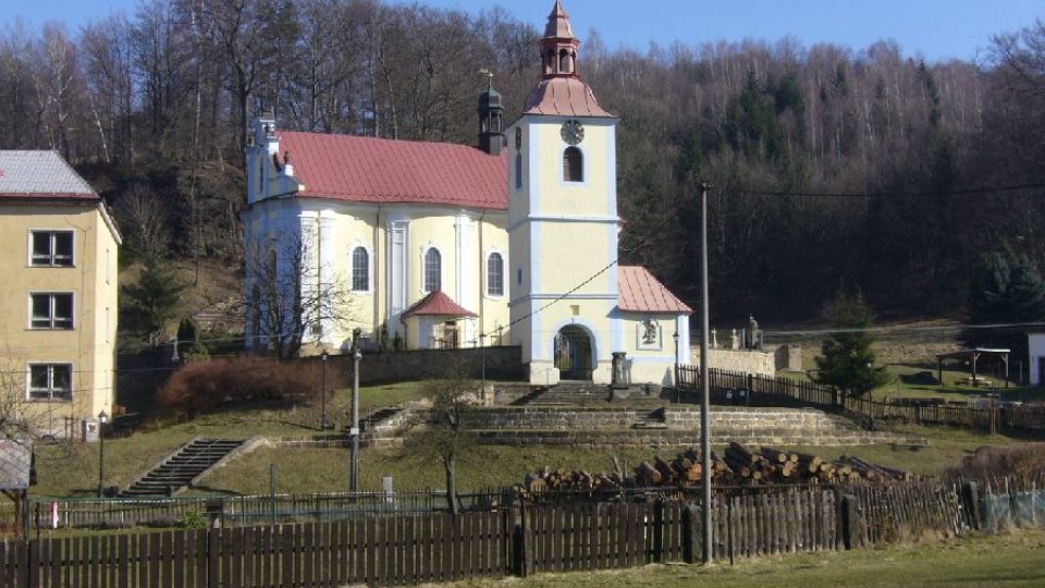 Pohled na kostel vPrysku