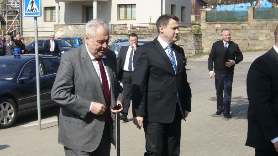 Prezident Miloš Zeman a hejtman Libereckého kraje Martin Půta