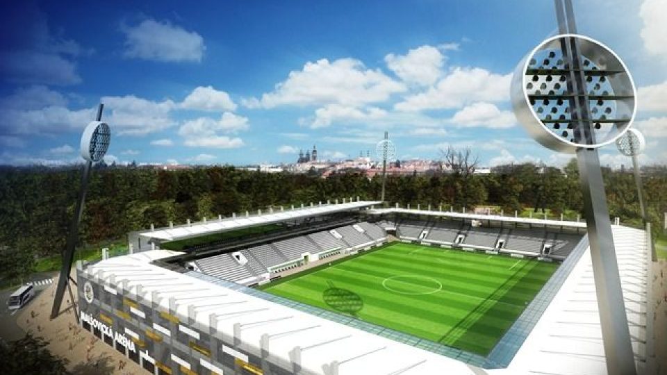 Studie nového fotbalového stadionu v Hradci Králové