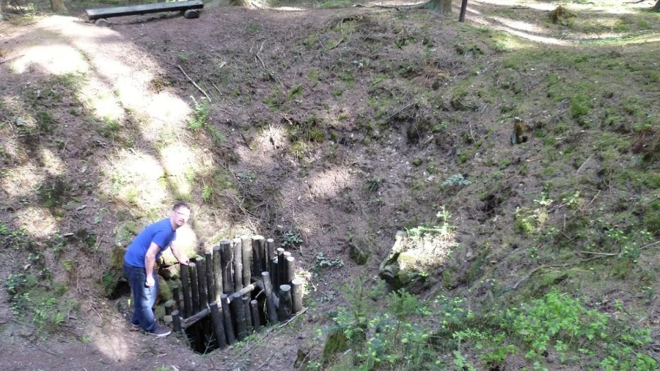 Starosta Vyskytné nad Jihlavou Petr Böhmna na dně kutiště