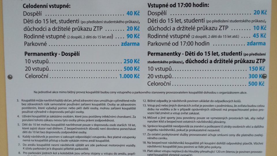 Koupaliště Dřenice v Chebu