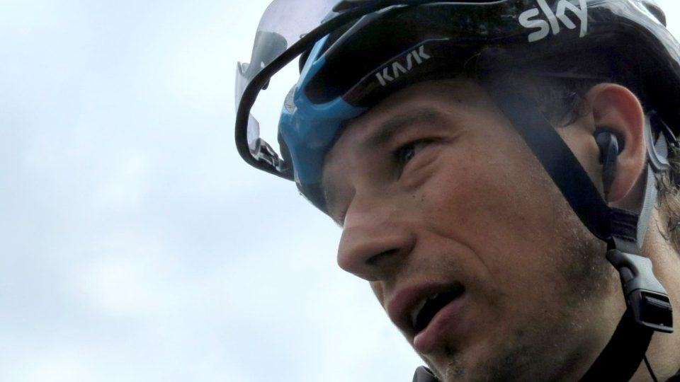 Český cyklista Leopold König ze Sky s nebem nad hlavou na Giro d´Italia