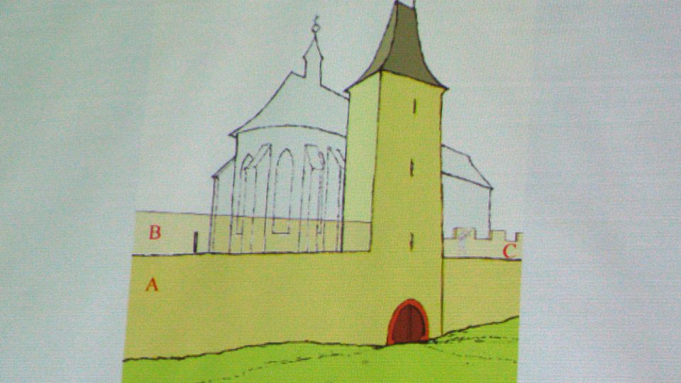 Možný vzhled věže opevněného kostela