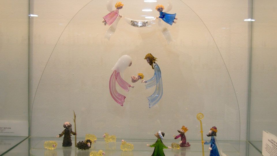 Minimuzeum skleněných betlémů s prodejnou skla