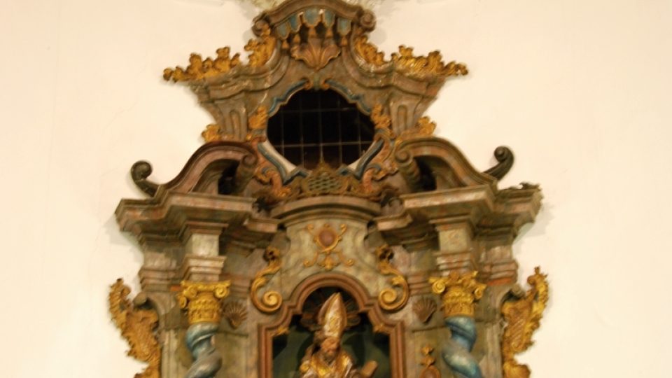 Svatý Martin na oltáři od Kosmonoského rodáka Josefa Jiřího Jelínka